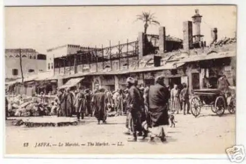 08108 Ak Jaffa Tel Aviv Israel der Markt um 1920