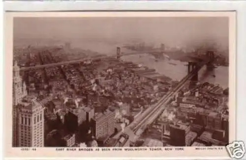 30971 Ak New York East River Bridges um 1930