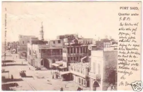 20859 Ak Port Said Ägypten Araber Viertel 1903