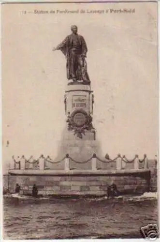 12462 Ak Port-Said Statue des Ferdinand de Lesseps 1920