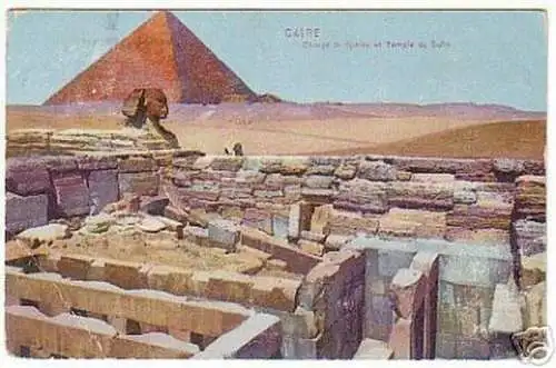 12714 Ak Caire Cheops le Sphinx et Temple de Safra 1910