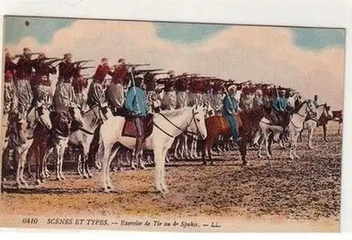 47511 Ak Algerien Exercice de Tir au 4e Spahis um 1925