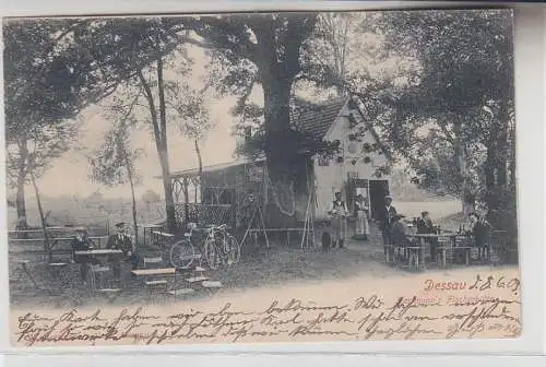 71733 Ak Dessau Gasthaus Hartmanns Fischerhütte 1903