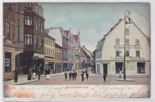 00454 Ak Zeitz Wendische Straße Modewarenhaus 1907