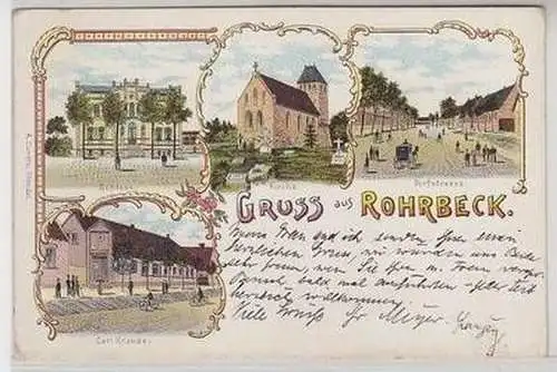 55960 Ak Lithographie Gruß aus Rohrbeck 1903