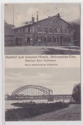 88570 Mehrbild Ak Grünewalde Elbe Gasthof zum braunen Hirsch 1912