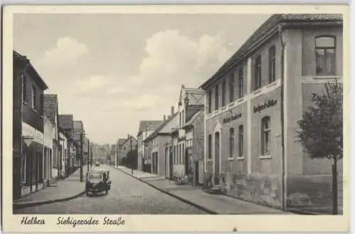 92586 Ak Helbra Siebigeroder Strasse mit Automobil 1937