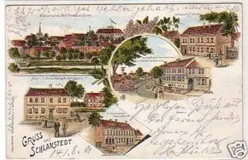 27874 Ak Lithografie Gruß aus Schlanstedt 1901