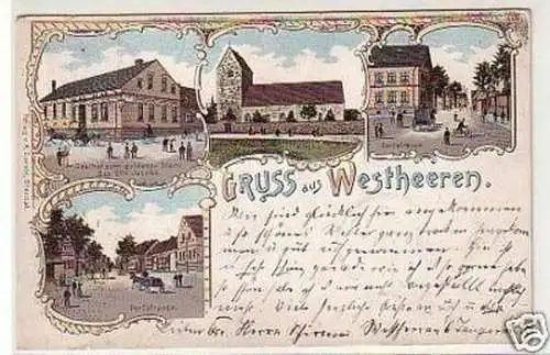 24969 Ak Lithografie Gruss aus Westheeren 1900