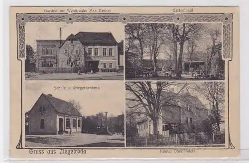 37052 Mehrbild Ak Gruß aus Ziegelroda Gasthof zur Weintraube usw. 1910