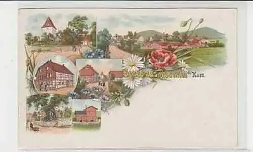 21704 Ak Lithographie Gruß aus Bornum am Harz um 1900