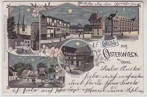 57397 Ak Lithographie Gruß aus Osterwieck am Harz 1902