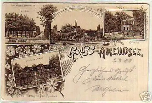 08137 Ak Lithographie Gruss aus Arendsee 1900