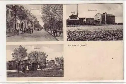 57822 Mehrbild Ak Radegast Zuckerfabrik, Bahnhof, Franzstraße 1917