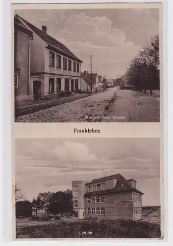 94672 Mehrbild Ak Frankleben Weißenfelser Straße, Schule 1937