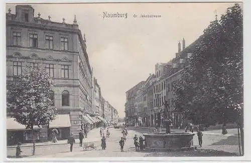 72386 Ak Naumburg große Jakobstrasse mit Geschäften 1908