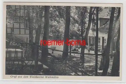 72567 Ak Gruß aus dem Waldkasino Walkmühle Sangerhausen 1937