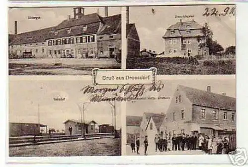 13070 Mehrbild Ak Gruß aus Drossdorf Bahnhof usw. 1911