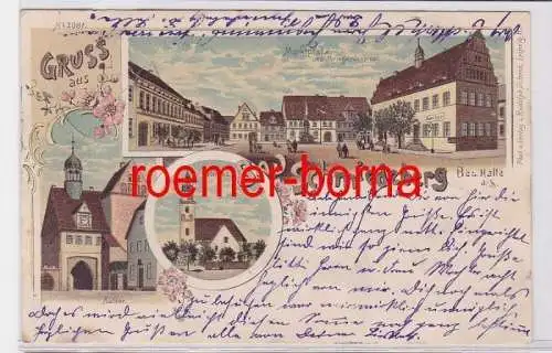 13976 Ak Lithografie Gruss aus Bad Schmiedeberg Bez. Halle 1901