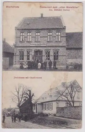 91389 AK Bischofrode - Restaurant zum 'ollen Mansfäller', Oberförsterei um 1910