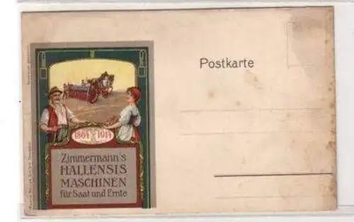 47602 Reklame Ak Zimmermanns Hallensis Maschinen 1914