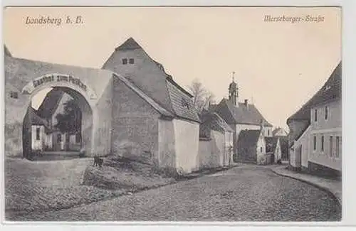 57175 Ak Landsberg b.H. Merseburger Straße Gasthof zum Pelikan um 1910