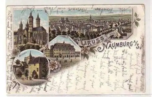 46374 Ak Litho Gruss aus Naumburg Marienthor usw. 1906