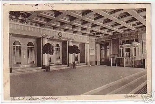 09501 Ak Magdeburg Zentral Theater Vestibül 1916