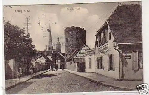 34074 Feldpost Ak Burg bei Magdeburg Berliner Tor 1915