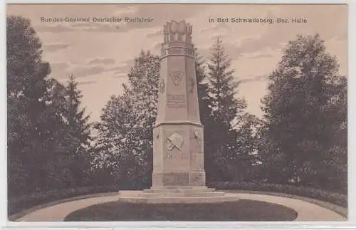 68624 Ak Bundesdenkmal Deutscher Radfahrer in Bad Schmiedeberg 1912