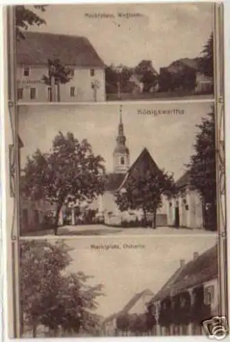 14662 Ak Königswartha Marktplatz Ost u. West um 1920