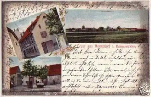 14447 Ak Gruß aus Hermsdorf bei Hohenwarsleben 1910