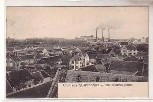 53927 Ak Gruß aus Klein Wanzleben vom Kirchturm gesehen 1906