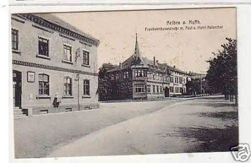 32940 Ak Kelbra Frankenhäuserstrasse mit Post um 1910