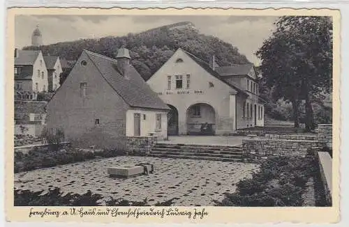 68814 Ak Freyburg a.U. Haus und Ehrenhof Friedrich Ludwig Jahn um 1930