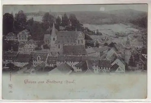 54626 Mondscheinkarte Gruß aus Stolberg (Harz) 1898