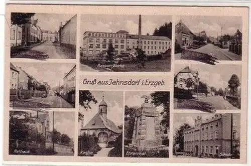 61330 Mehrbild Ak Gruß aus Jahnsdorf im Erzgebirge um 1940