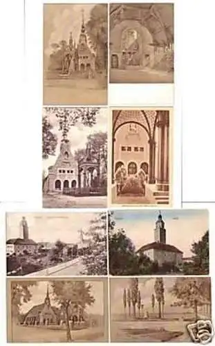 17198/8 Ak Lützen Gedächtnis Kapelle usw. um 1920