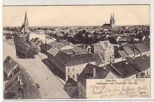 32606 Ak Stendal Panorama vom Ünglinger Tor aus 1906