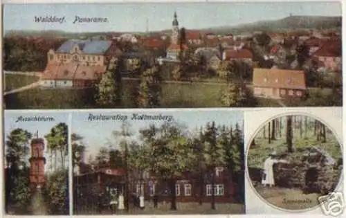 14771 AK Walddorf Panorama Aussichtsturm 1918