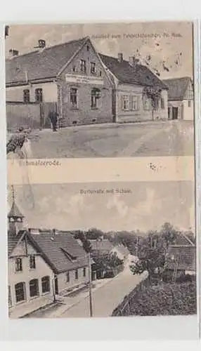 34897 Ak Schmalzerode Gasthof u. Dorfstraße um 1910