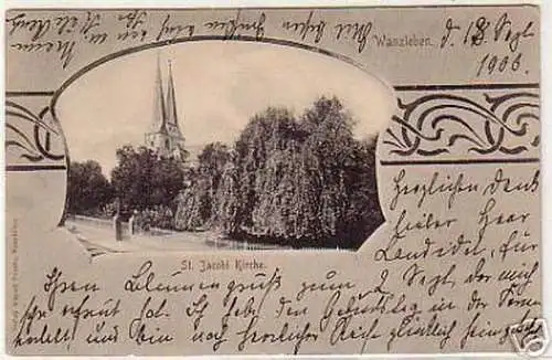 02497 Ak Wanzleben St. Jakobi Kirche 1903