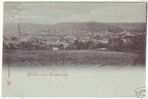 08718 Mondscheinkarte Gruss aus Suderode um 1900