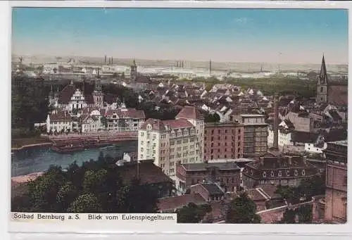 93541 Ak Solbad Bernburg an der Saale Blick vom Eulenspiegelturm 1913