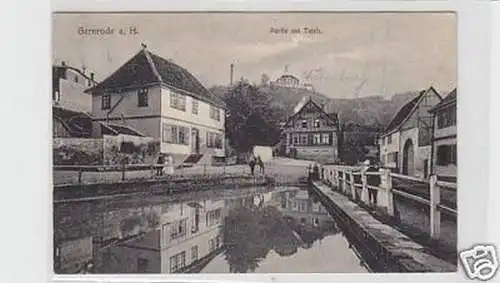 34849 Ak Gernrode am Harz Partie am Teich 1909