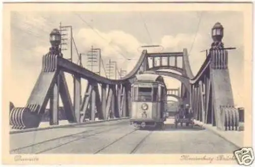 25566 Ak Diemitz Hindenburg Brücke um 1930