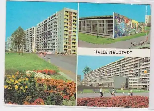 74977 Mehrbild Ak Halle Neustadt Stadtansichten 1977