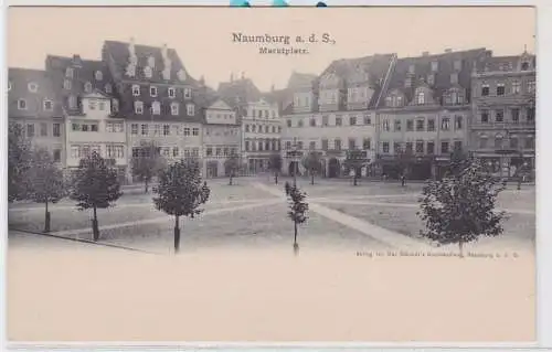 84720 AK Naumburg an der Saale - Marktplatz mit Geschäften um 1900