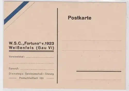 88994 Reklame AK W.S.C. 'Fortuna' v. 1923 Weißenfels (Gau VI)