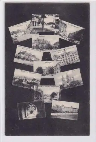 88855 Mehrbild AK Naumburg - Totalansicht und verschiedene Stadtansichten 1907